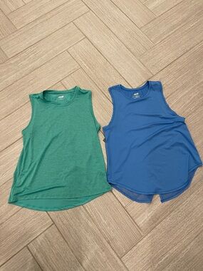 Avia Teal and Blue Active Scoop-Neck Tank